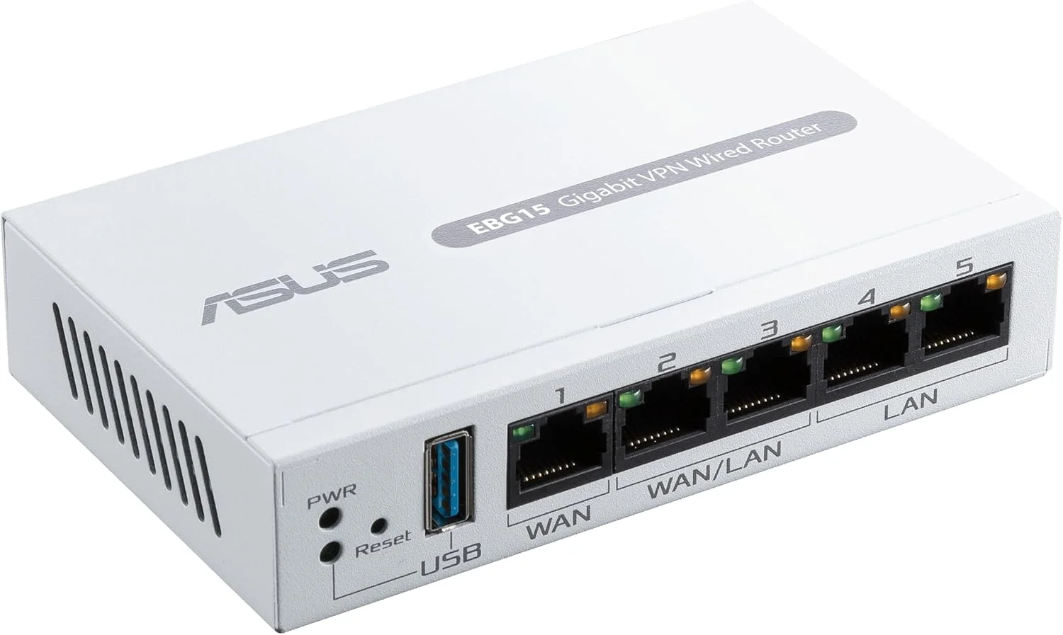 روتر سیمی گیگابیتی VPN ایسوس ExpertWiFi EBG15، تا 5 پورت اترنت WAN (4 اترنت + 1 USB)، جلوگیری از نفوذ IPS، فایروال لایه 7، امنیت شبکه تجاری، مدیریت از راه دور با برنامه