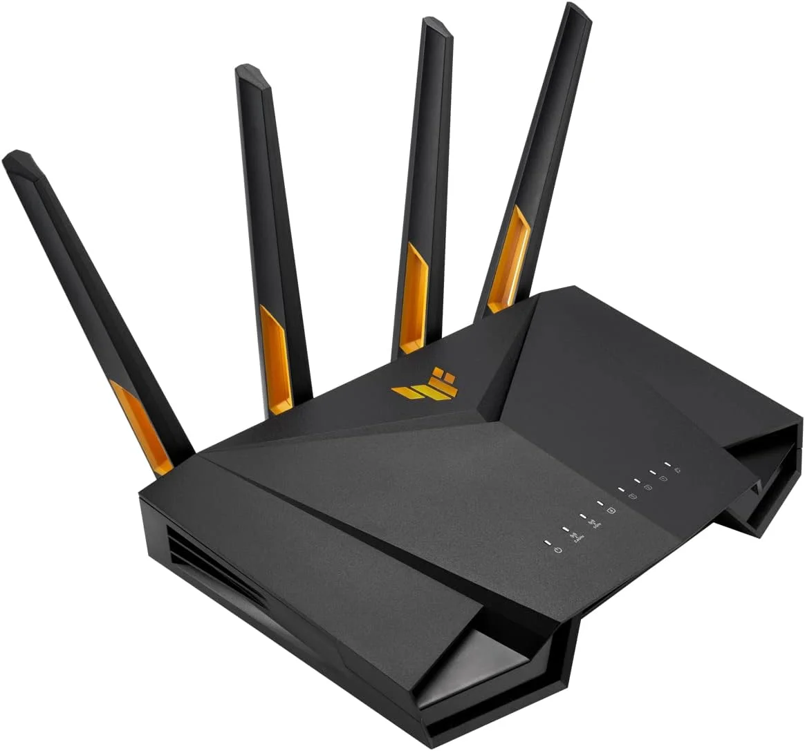 روتر بی سیم ASUS TUF Gaming AX3000 V2 گیگابیتی اترنت دو بانده (2.4 گیگاهرتز 5 گیگاهرتز) مشکی نارنجی