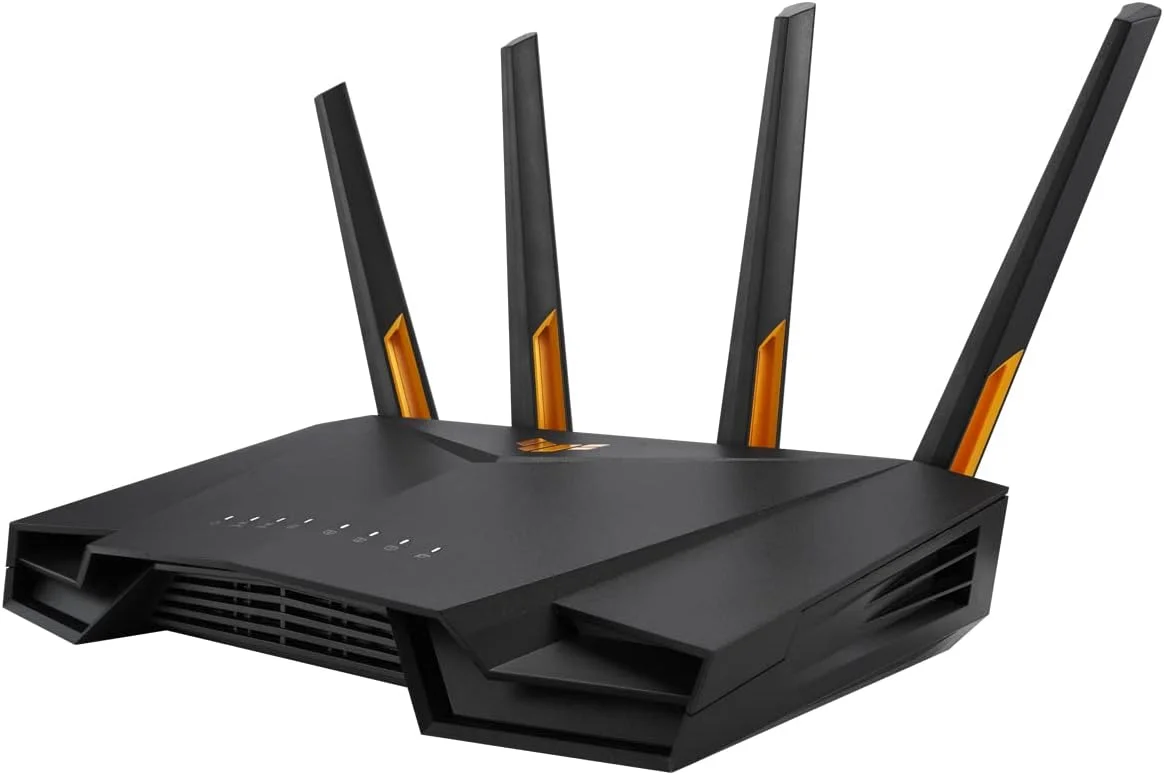 روتر بی سیم ASUS TUF Gaming AX3000 V2 گیگابیتی اترنت دو بانده (2.4 گیگاهرتز 5 گیگاهرتز) مشکی نارنجی