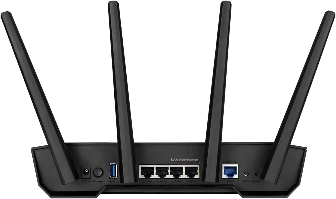 روتر بی سیم ASUS TUF Gaming AX3000 V2 گیگابیتی اترنت دو بانده (2.4 گیگاهرتز 5 گیگاهرتز) مشکی نارنجی
