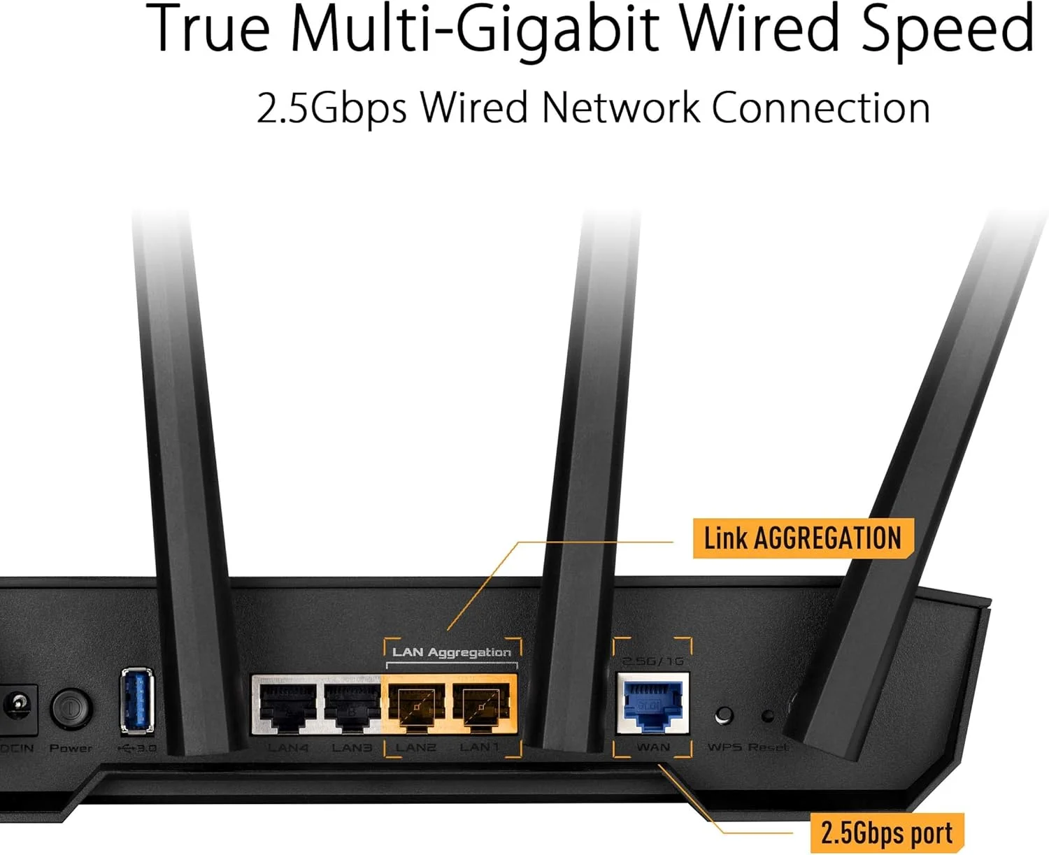 روتر گیمینگ ASUS TUF Gaming AX3000 دو بانده WiFi 6 با قابلیت توسعه، حالت بازی موبایل، Port Forwarding، امنیت شبکه بدون اشتراک، Instant Guard، VPN داخلی، سازگار با AiMesh - مشکی