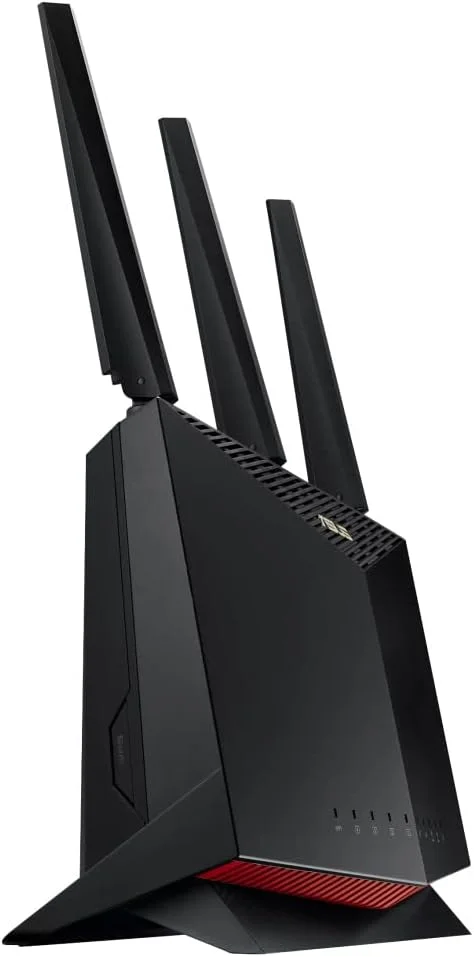 روتر گیمینگ ASUS RT-AX86U Pro (AX5700) دو بانده WiFi 6 قابل ارتقا، پورت 2.5G، پورت گیمینگ، حالت بازی موبایل، Port Forwarding، امنیت شبکه بدون اشتراک، VPN، سازگار با AiMesh