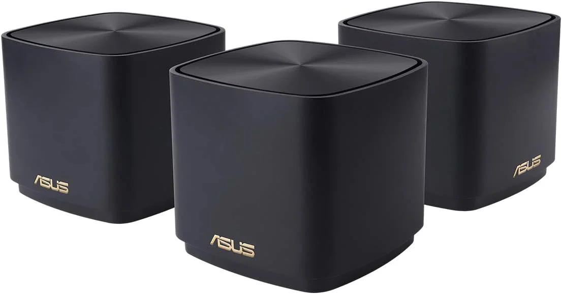 روتر بی سیم ASUS Xd4 Wifi Mini گیگابیتی اترنت سه بانده، Ax1800 6، 2.4 گیگاهرتز/5 گیگاهرتز، 2X Lan، 3 واحد، بسته 3 عددی - سفید