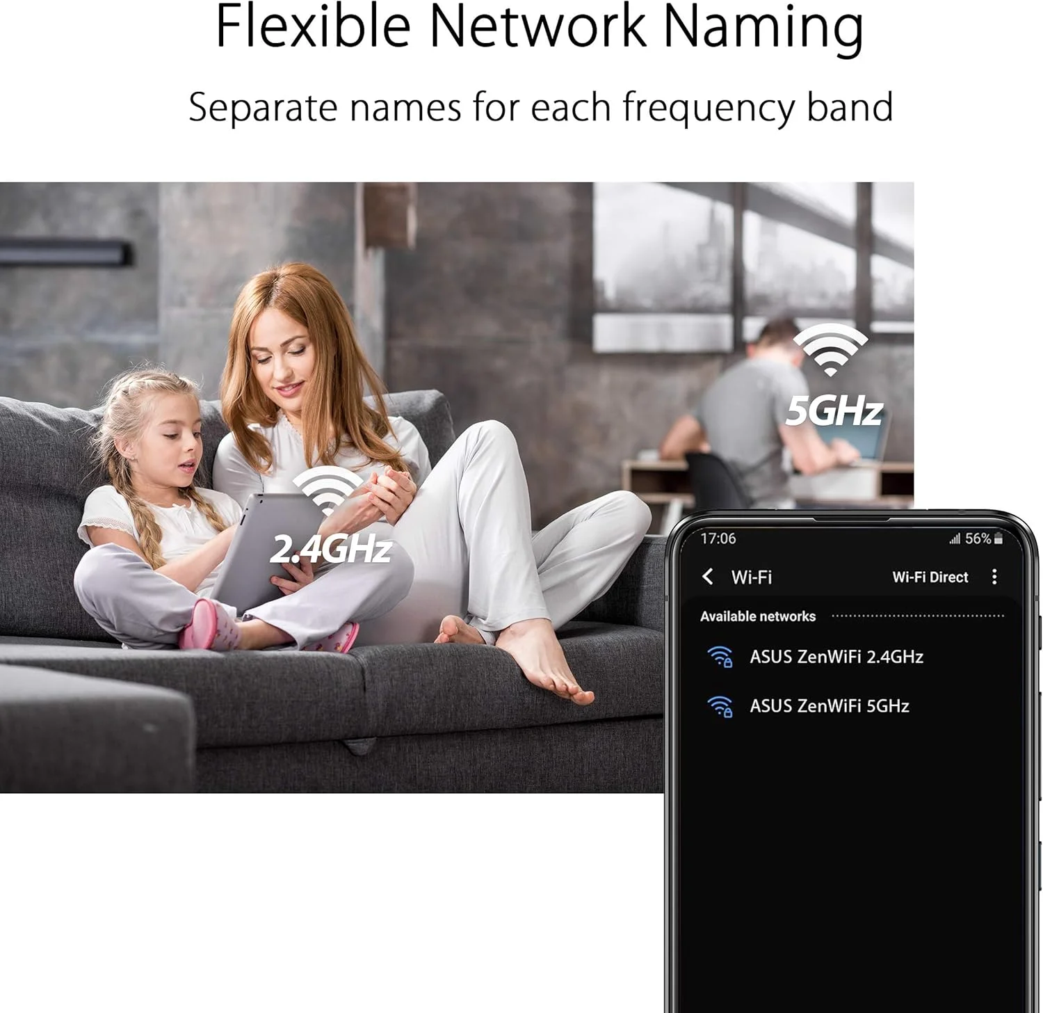 روتر بی سیم ASUS Xd4 Wifi Mini گیگابیتی اترنت سه بانده، Ax1800 6، 2.4 گیگاهرتز/5 گیگاهرتز، 2X Lan، 3 واحد، بسته 3 عددی - سفید