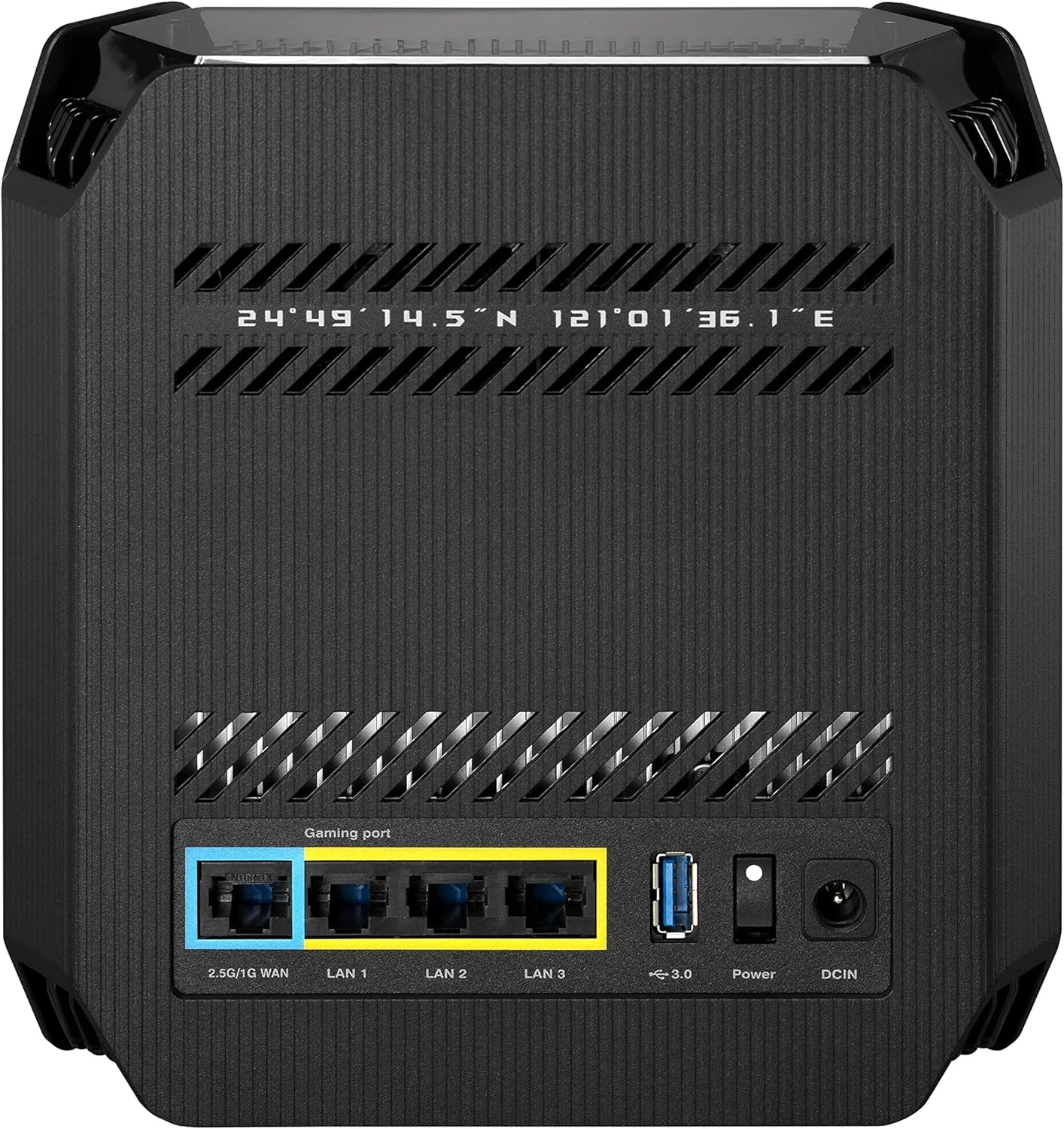 سیستم وای فای مش گیمینگ سه بانده ASUS ROG Rapture GT6 (1PK) WiFi 6، پوشش تا 5800 فوت مربع، پورت 2.5 گیگابیت بر ثانیه، شتاب دهنده بازی سه سطحی، UNII 4، امنیت اینترنت مادام العمر رایگان - مشکی