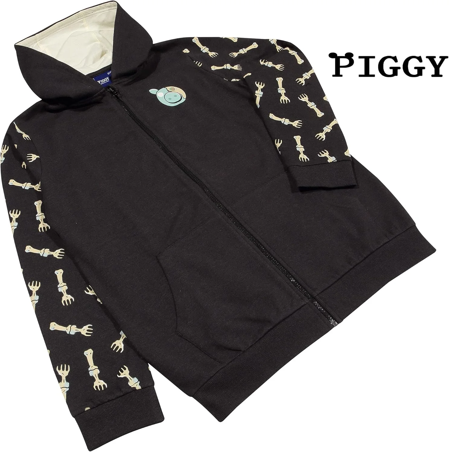هودی زیپ دار پسرانه Piggy Zombie Popgear - زغالی هودی زیپ دار پسرانه Piggy Zombie Popgear - زغالی