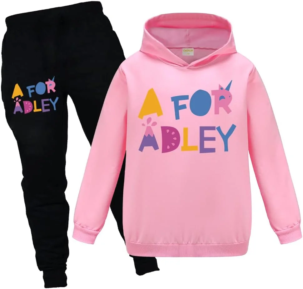 ست هودی و شلوار OAIXIUR Adley Merch، لباس ورزشی 2 تکه مد روز برای پسران و دختران