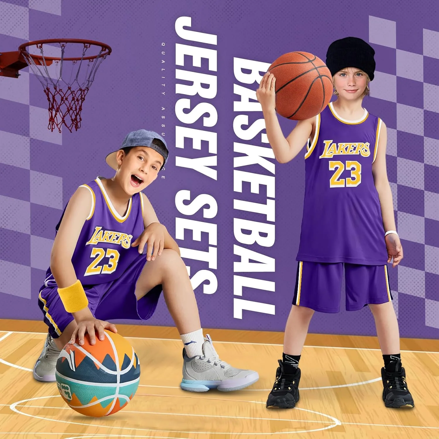 ست لباس بسکتبال Pardofelis برای کودکان، لباس تمرین بسکتبال، شورت بسکتبال، مناسب کودکان، لباس بسکتبال با قابلیت خشک شدن سریع، ست شورت و مچ بند لباس بسکتبال پسرانه