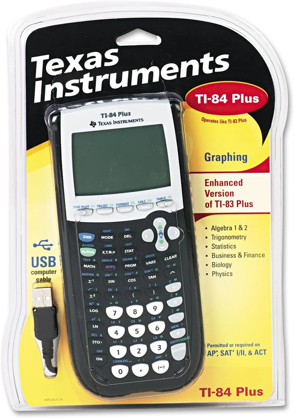 ماشین حساب گرافیکی قابل برنامه ریزی تگزاس اینسترومنتس مدل TEXTI84PLUS - Texas Instruments TI-84Plus
