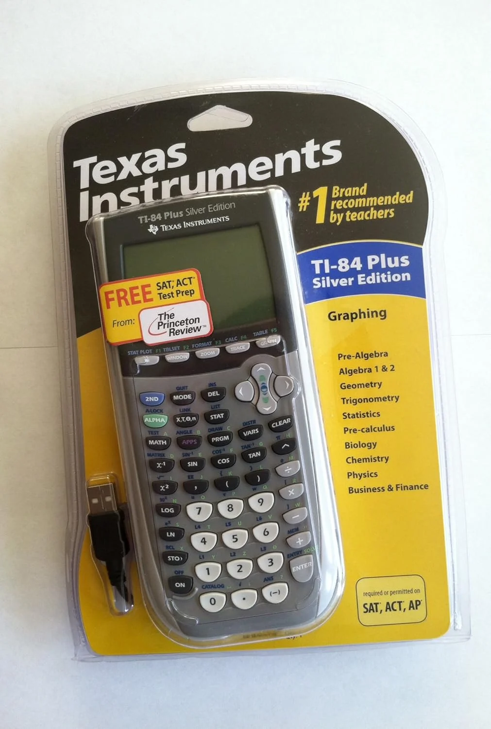 ماشین حساب گرافیکی تگزاس اینسترومنتس TI-84 Plus Silver Edition