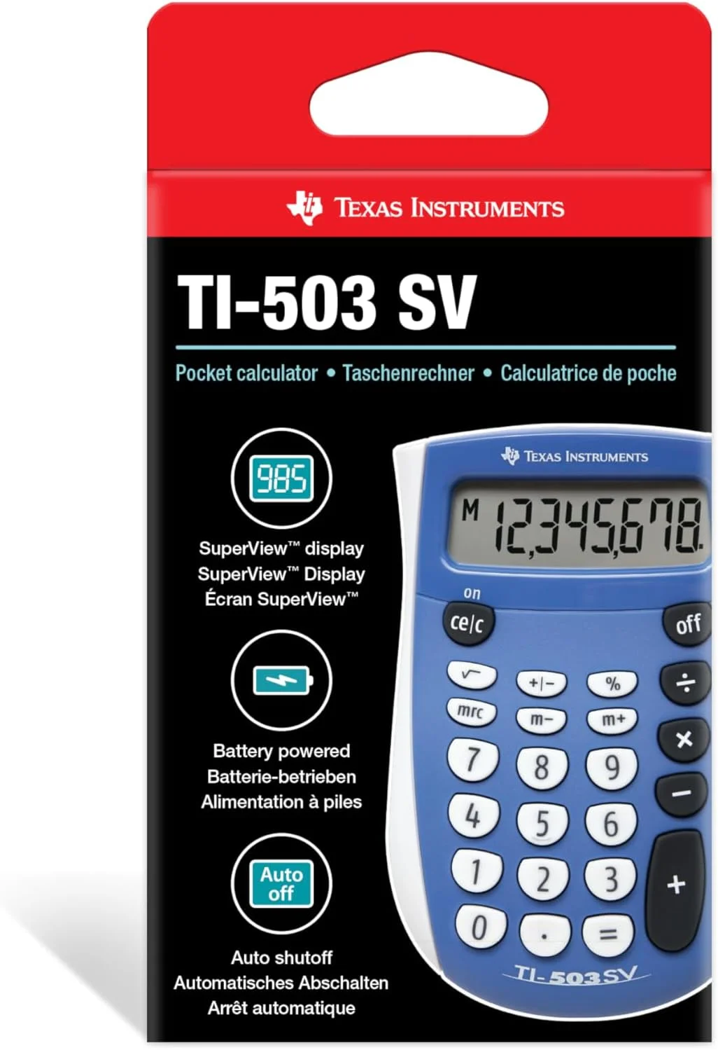 ماشین حساب استاندارد تگزاس اینسترومنتس مدل TI-503 SV 503SV/FBL/2L1 ماشین حساب استاندارد تگزاس اینسترومنتس مدل TI-503 SV 503SV/FBL/2L1