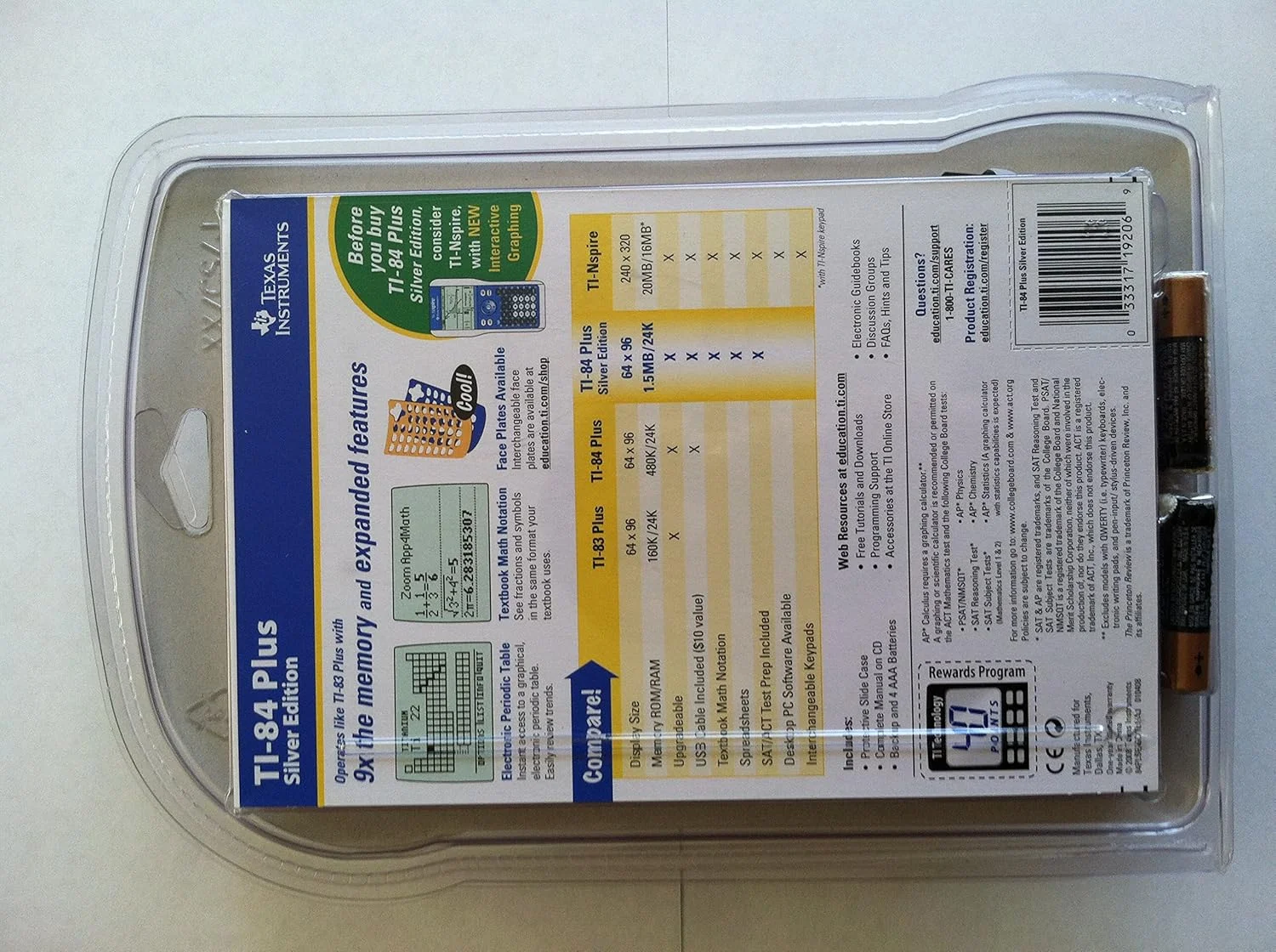 ماشین حساب گرافیکی تگزاس اینسترومنتس TI-84 Plus Silver Edition ماشین حساب گرافیکی تگزاس اینسترومنتس TI-84 Plus Silver Edition