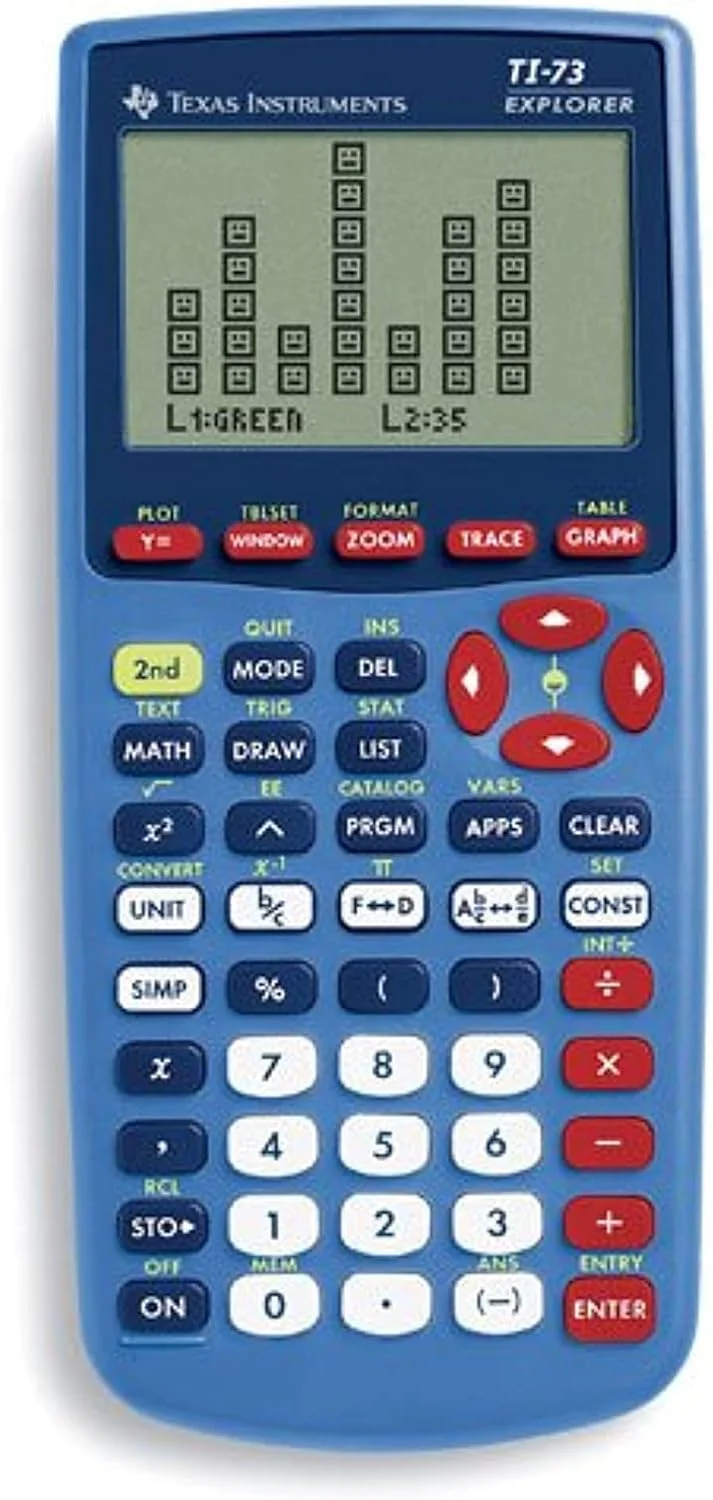ماشین حساب گرافیکی تگزاس اینسترومنتس مدل TI-73 Explorer با صفحه نمایش