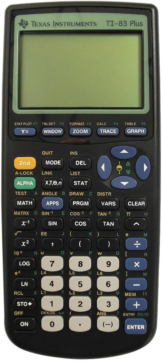 ماشین حساب گرافیکی قابل برنامه ریزی Texas Instruments TI-83 Plus (بسته بندی و رنگ ها ممکن است متفاوت باشد)