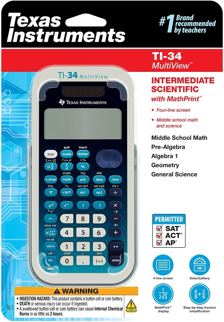 ماشین حساب علمی تگزاس اینسترومنتس TI-34 MultiView ماشین حساب علمی تگزاس اینسترومنتس TI-34 MultiView