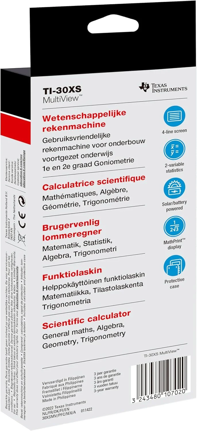 ماشین حساب علمی تگزاس اینسترومنتس مدل TI-30XS Multi View ماشین حساب علمی تگزاس اینسترومنتس مدل TI-30XS Multi View