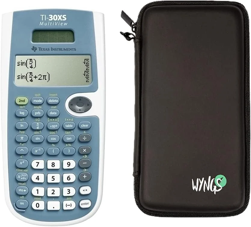 ماشین حساب علمی TEXAS INSTRUMENTS TI 30 XS Multiview + کیف محافظ مشکی WYNGS