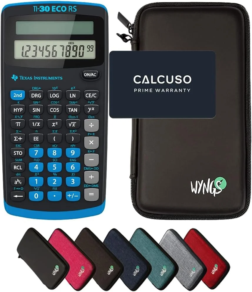 بسته اقتصادی ماشین حساب مشکی TEXAS INSTRUMENTS مدل Calcuso به همراه ماشین حساب TI-30 ECO RS بسته اقتصادی ماشین حساب مشکی TEXAS INSTRUMENTS مدل Calcuso به همراه ماشین حساب TI-30 ECO RS