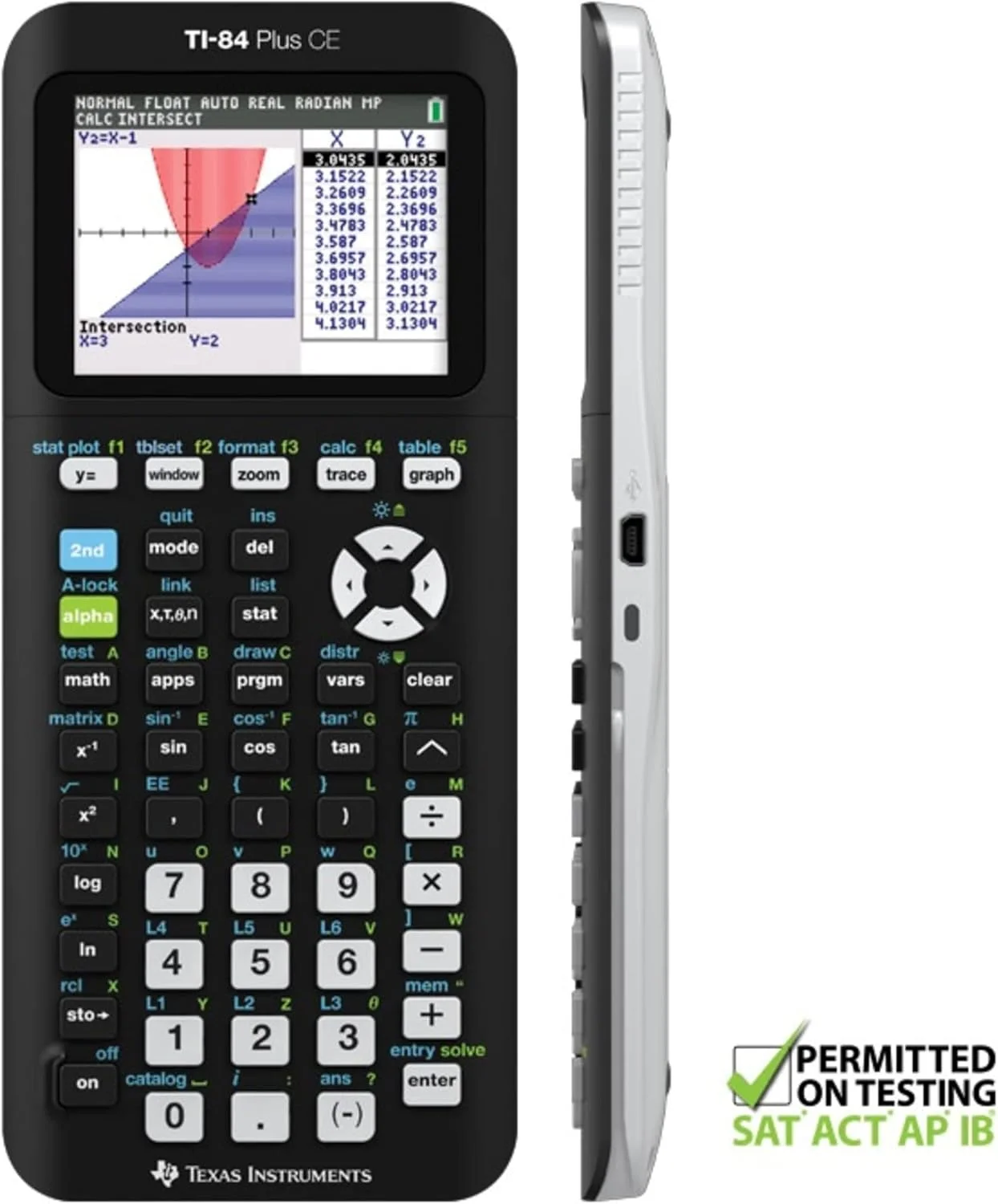 ماشین حساب گرافیکی رنگی تگزاس اینسترومنتس مدل TI-84 Plus CE، سیاه/سفید ماشین حساب گرافیکی رنگی تگزاس اینسترومنتس مدل TI-84 Plus CE، سیاه/سفید