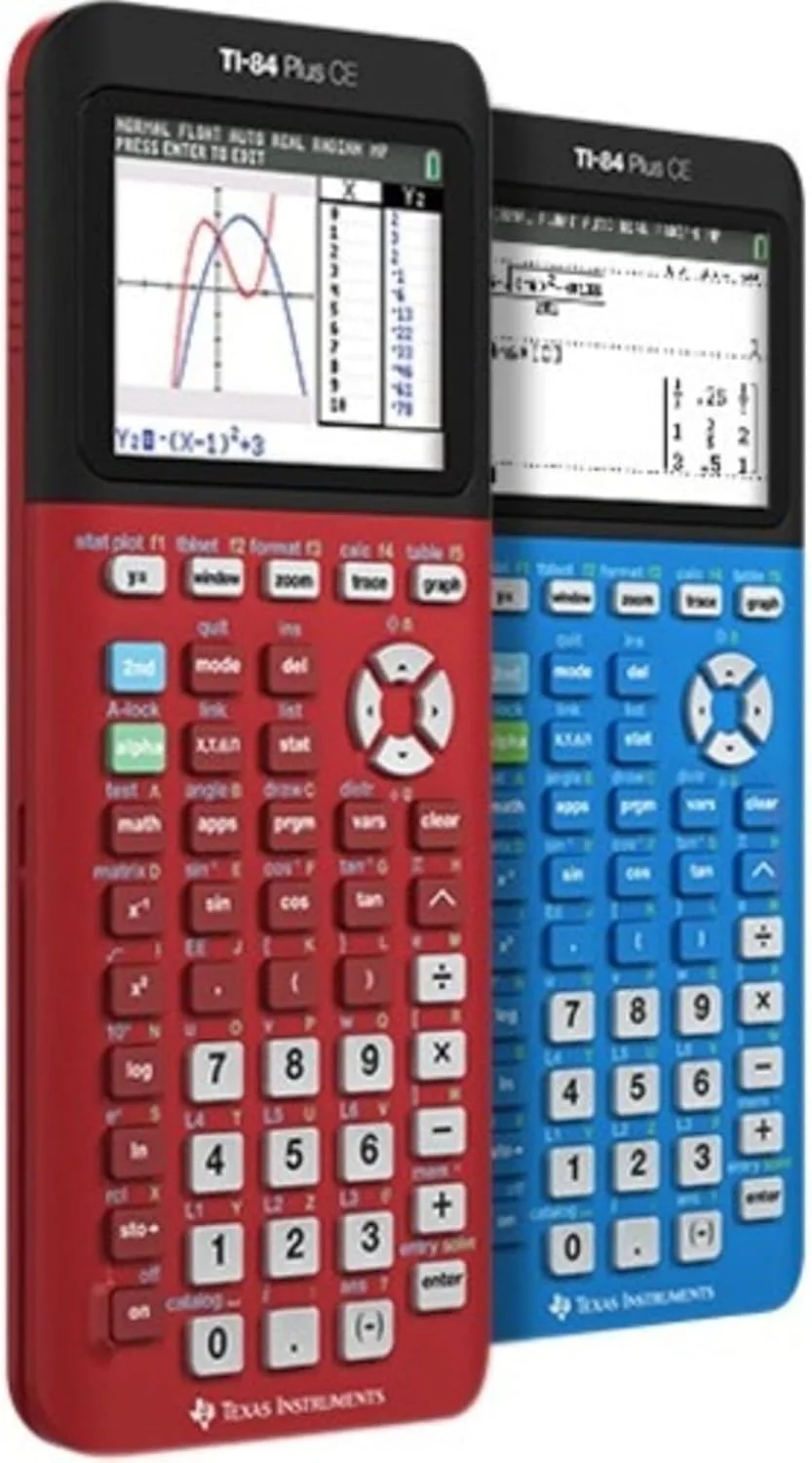 ماشین حساب گرافیکی رنگی تگزاس اینسترومنتس مدل TI-84 Plus CE، سیاه/سفید ماشین حساب گرافیکی رنگی تگزاس اینسترومنتس مدل TI-84 Plus CE، سیاه/سفید