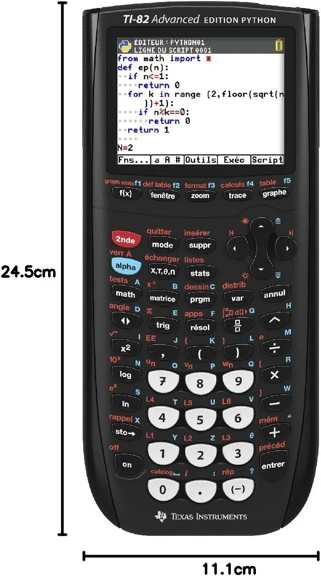 ماشین حساب گرافیکی رنگی تگزاس اینسترومنتس TI-82 نسخه Ad با پایتون - مشکی ماشین حساب گرافیکی رنگی تگزاس اینسترومنتس TI-82 نسخه Ad با پایتون - مشکی