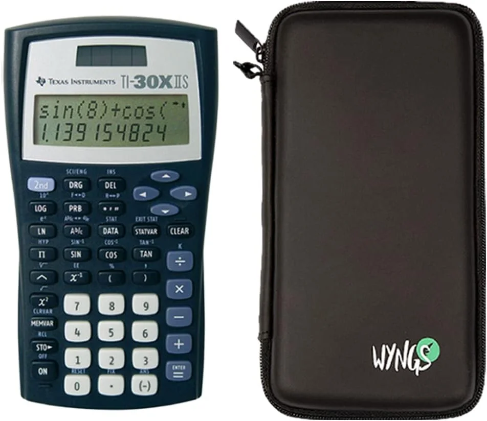 ماشین حساب علمی TEXAS INSTRUMENTS TI 30 XIIS به همراه کیف محافظ مشکی WYNGS ماشین حساب علمی TEXAS INSTRUMENTS TI 30 XIIS به همراه کیف محافظ مشکی WYNGS