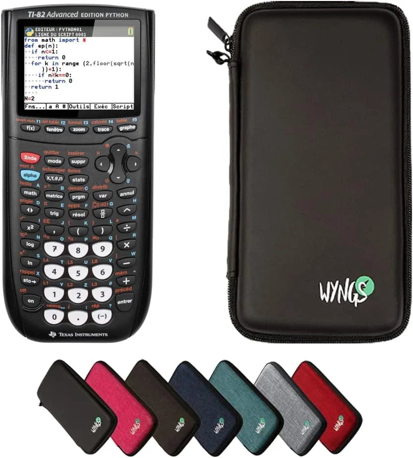 بسته اقتصادی TEXAS INSTRUMENTS: TI 82 Advanced Python Edition + کیف محافظ WYNGS مشکی + گارانتی تمدید شده