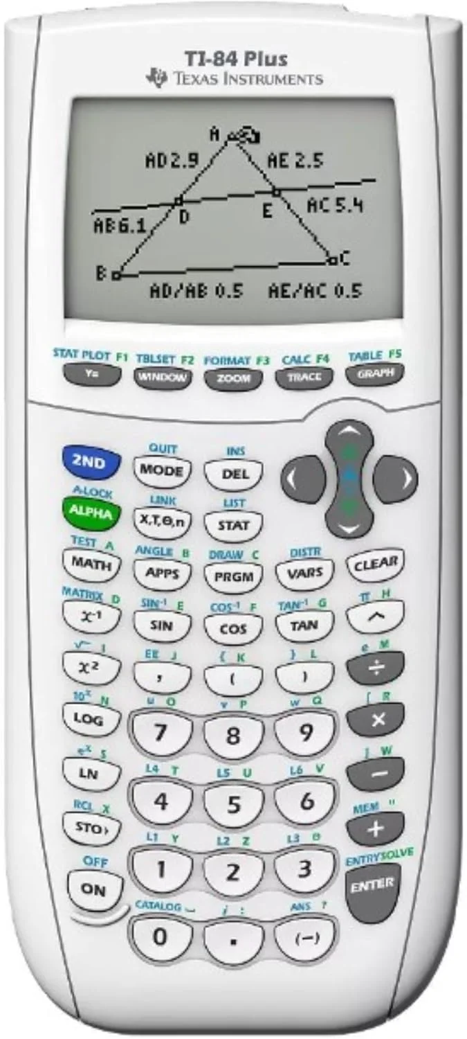 ماشین حساب گرافیکی تگزاس اینسترومنتس مدل Ti-84 Plus، سفید