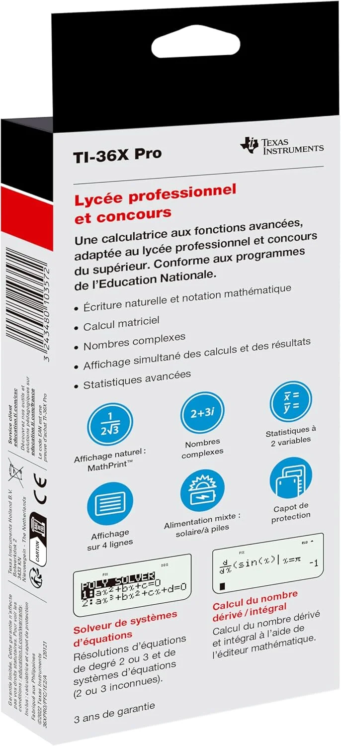 ماشین حساب علمی تگزاس اینسترومنتس مدل TI-36X Pro