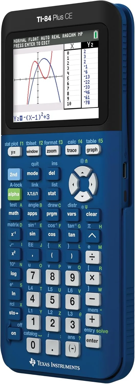 ماشین حساب گرافیکی تگزاس اینسترومنتس مدل TI-84 Plus CE Denim