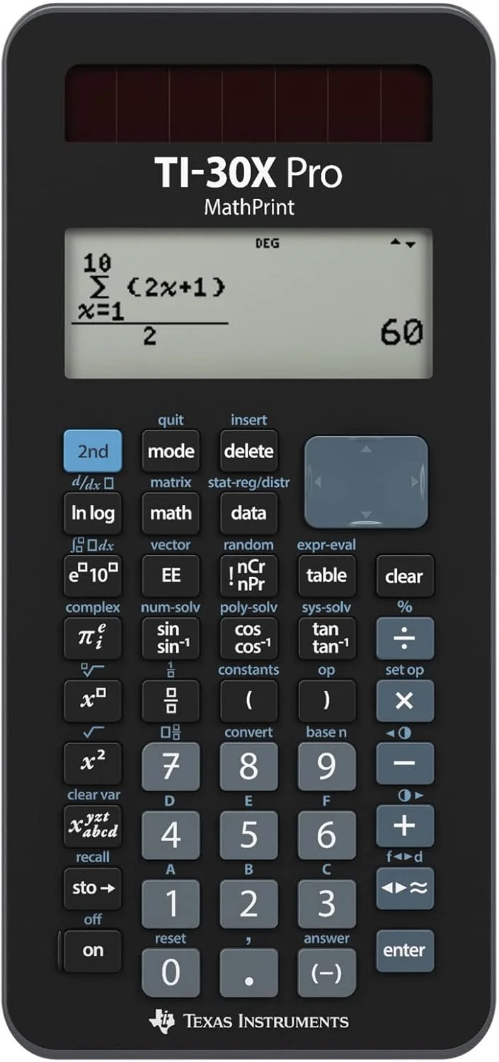 ماشین حساب علمی تگزاس اینسترومنتس مدل TI30X Pro Mathprint