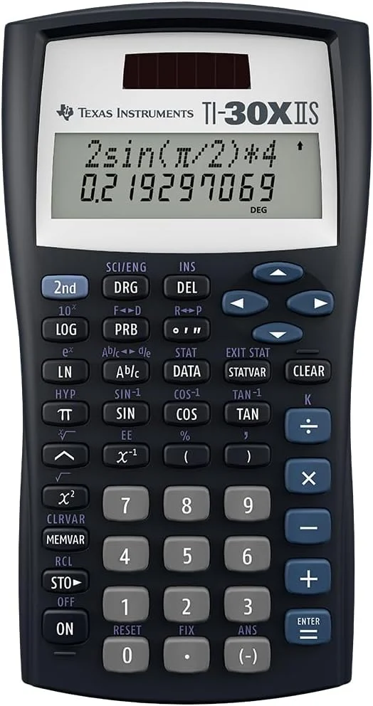 ماشین حساب علمی تگزاس اینسترومنتس TI-30XIIS، مشکی، 1 بسته