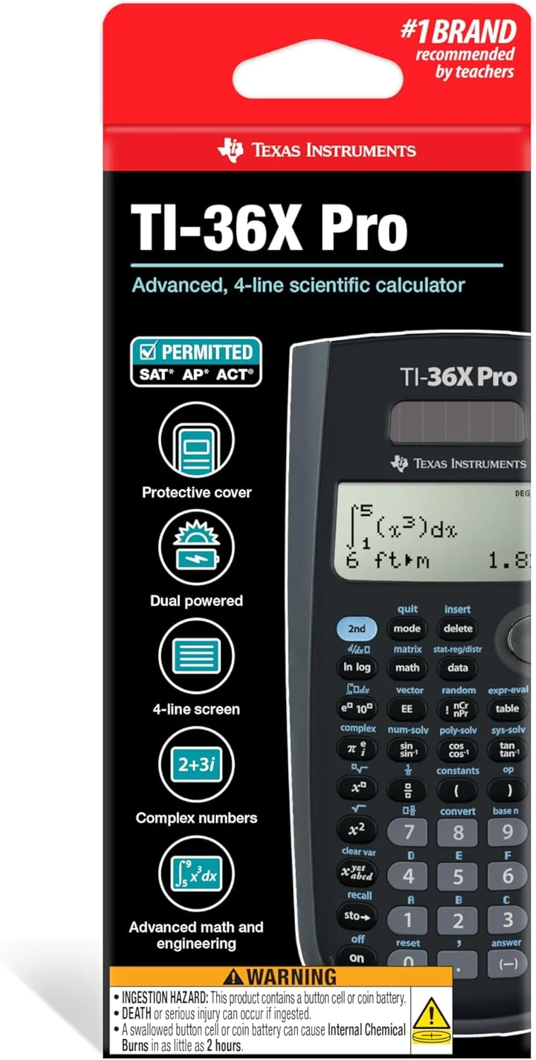 ماشین حساب مهندسی/علمی تگزاس اینسترومنتس مدل TI-36X Pro ماشین حساب مهندسی/علمی تگزاس اینسترومنتس مدل TI-36X Pro