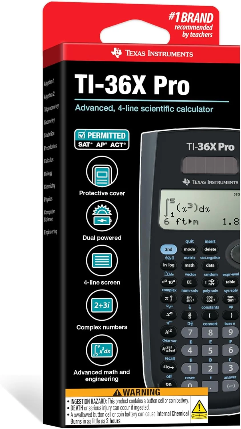 ماشین حساب مهندسی/علمی تگزاس اینسترومنتس مدل TI-36X Pro ماشین حساب مهندسی/علمی تگزاس اینسترومنتس مدل TI-36X Pro