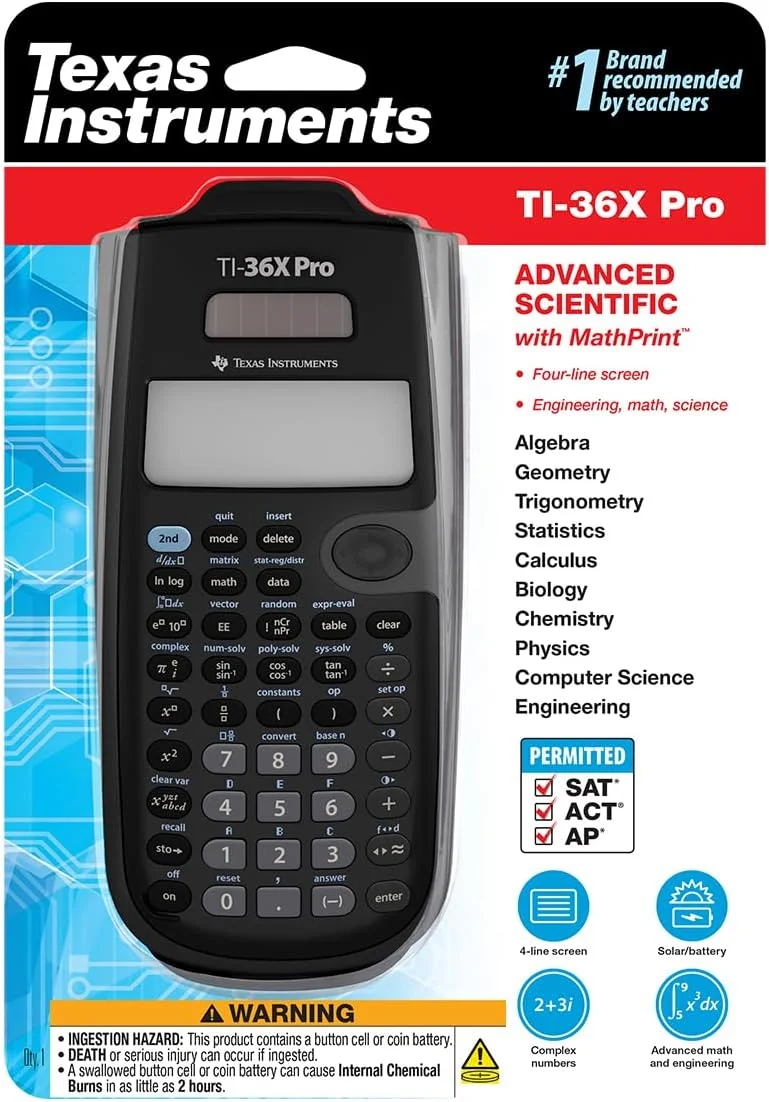 ماشین حساب مهندسی/علمی تگزاس اینسترومنتس مدل TI-36X Pro ماشین حساب مهندسی/علمی تگزاس اینسترومنتس مدل TI-36X Pro