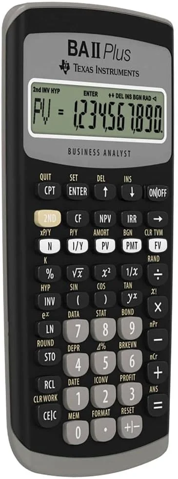 ماشین حساب مالی پیشرفته Texas Instruments IIBAPL/TBL/3E2 مدل BAII Plus ماشین حساب مالی پیشرفته Texas Instruments IIBAPL/TBL/3E2 مدل BAII Plus