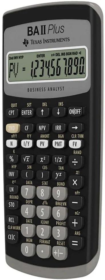 ماشین حساب مالی پیشرفته Texas Instruments IIBAPL/TBL/3E2 مدل BAII Plus ماشین حساب مالی پیشرفته Texas Instruments IIBAPL/TBL/3E2 مدل BAII Plus