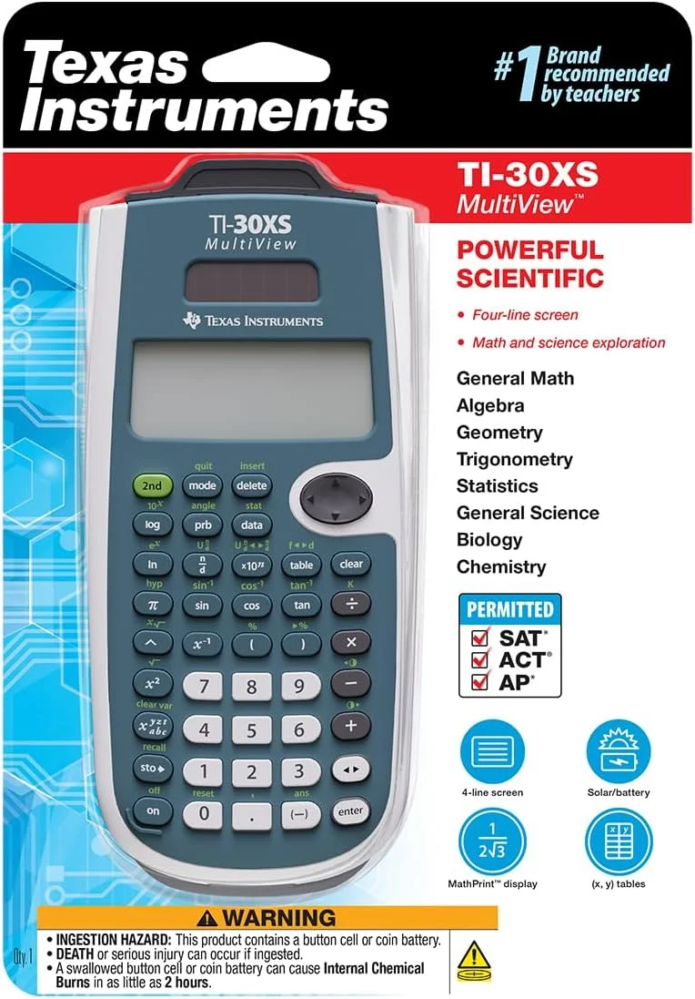 ماشین حساب علمی تگزاس اینسترومنتس TI-30XS MultiView ماشین حساب علمی تگزاس اینسترومنتس TI-30XS MultiView