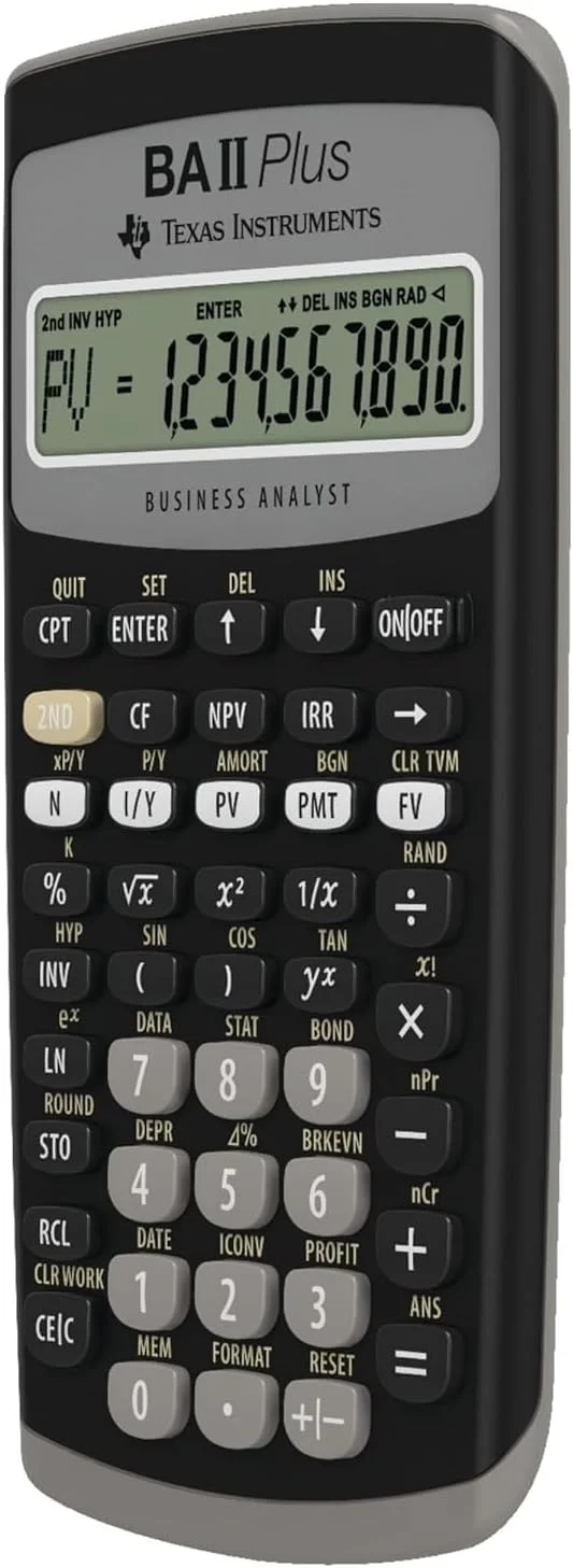 ماشین حساب مالی TEXAS INSTRUMENTS مدل TI-BA II Plus VE=1