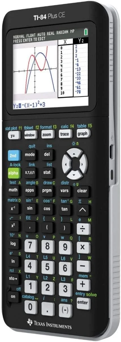 ماشین حساب مهندسی تگزاس اینسترومنتس مدل TI-84 Plus CE مشکی ماشین حساب مهندسی تگزاس اینسترومنتس مدل TI-84 Plus CE مشکی