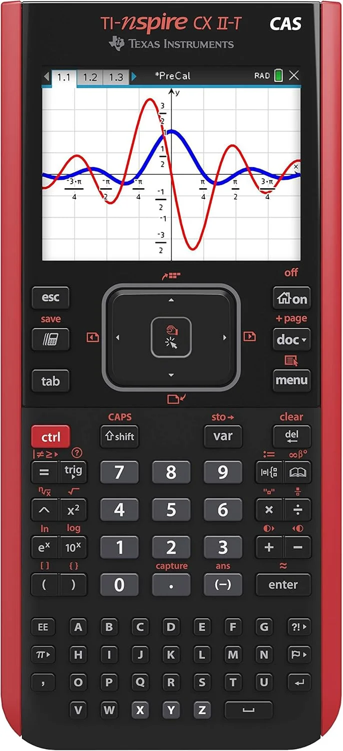 کیف ماشین حساب تگزاس اینسترومنتس مدل Ti-Nspire CX II-T – ماشین حساب گرافیکی رسمی – حالت امتحان