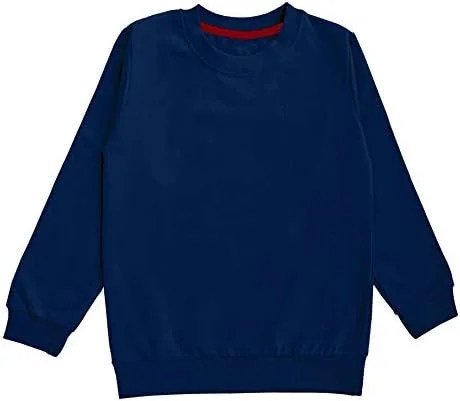 سویشرت پشمی نخی بچگانه Minicult با یقه گرد و آستین بلند کشباف (بسته 1 عددی) (سرمه ای) (5-6 سال)