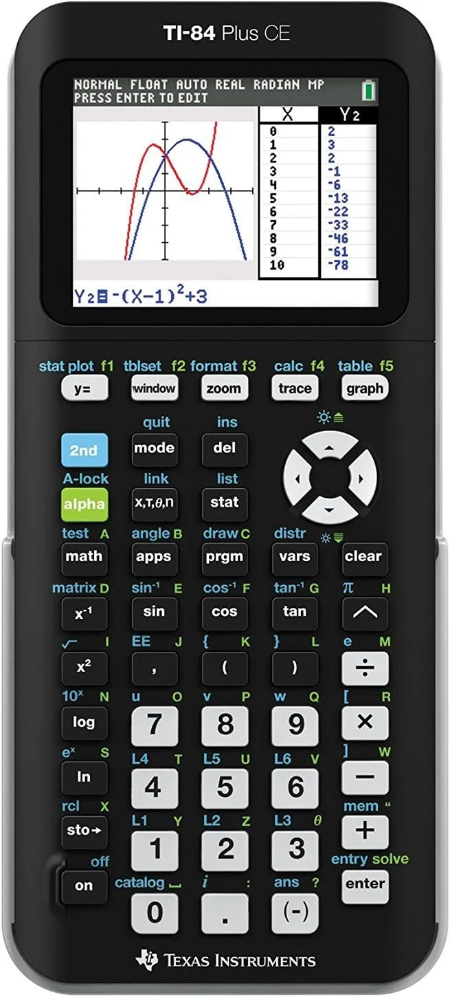 ماشین حساب تگزاس اینسترومنتس TI-84 Plus CE، مشکی ماشین حساب تگزاس اینسترومنتس TI-84 Plus CE، مشکی