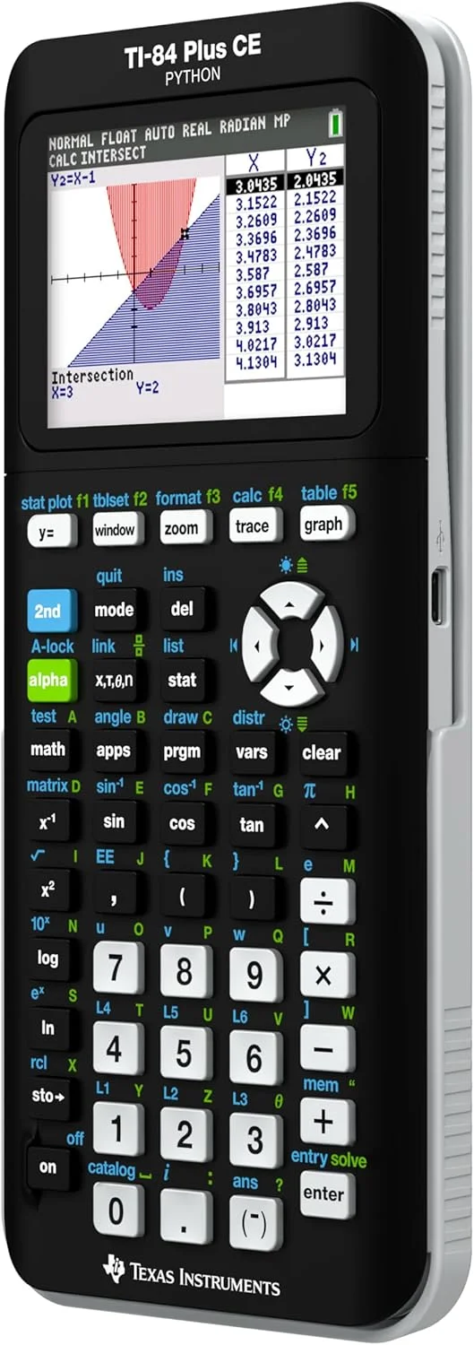 ماشین حساب گرافیکی تگزاس اینسترومنتس مدل TI-84 Plus CE، مشکی 7.5 اینچ ماشین حساب گرافیکی تگزاس اینسترومنتس مدل TI-84 Plus CE، مشکی 7.5 اینچ