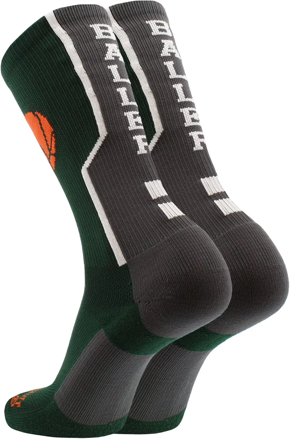 جوراب بسکتبال MadSportsStuff Baller با لوگوی بسکتبال، ساق دار، سایز مدیوم، سبز جوراب بسکتبال MadSportsStuff Baller با لوگوی بسکتبال، ساق دار، سایز مدیوم، سبز