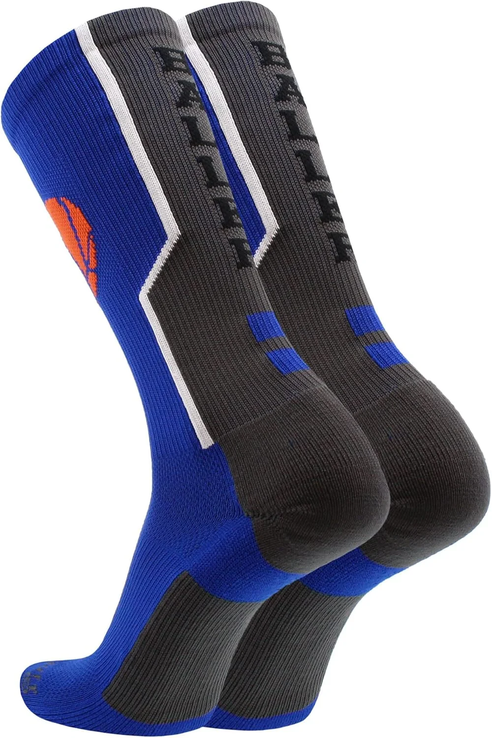 جوراب بسکتبال MadSportsStuff Baller با لوگوی بسکتبال ساق دار سایز X-Large آبی جوراب بسکتبال MadSportsStuff Baller با لوگوی بسکتبال ساق دار سایز X-Large آبی