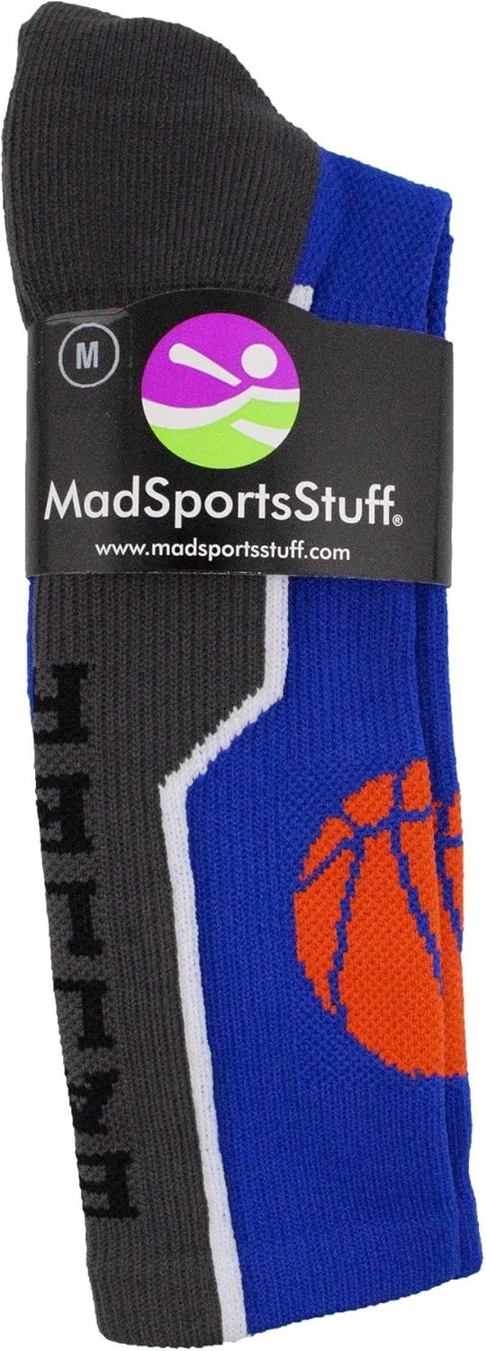 جوراب بسکتبال MadSportsStuff Baller با لوگوی بسکتبال ساق دار سایز X-Large آبی جوراب بسکتبال MadSportsStuff Baller با لوگوی بسکتبال ساق دار سایز X-Large آبی