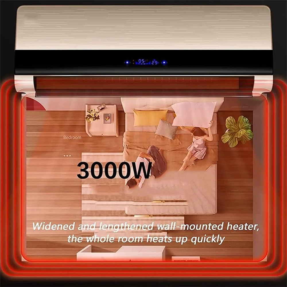 بخاری دیواری BOodLo، بخاری برقی کم مصرف، گرمایش سریع گرافن، ترموستات، نمایشگر LED با قفسه خشک کن، نقره ای بخاری دیواری BOodLo، بخاری برقی کم مصرف، گرمایش سریع گرافن، ترموستات، نمایشگر LED با قفسه خشک کن، نقره ای