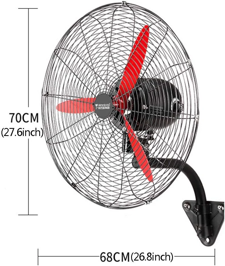 فن دیواری صنعتی بزرگ Hurricane / فن بوق گاوی پرقدرت / دستگاه خنک کننده هوای کارخانه کارگاهی / با عملکرد نوسانی (20 اینچ / 25 اینچ / 28 اینچ)