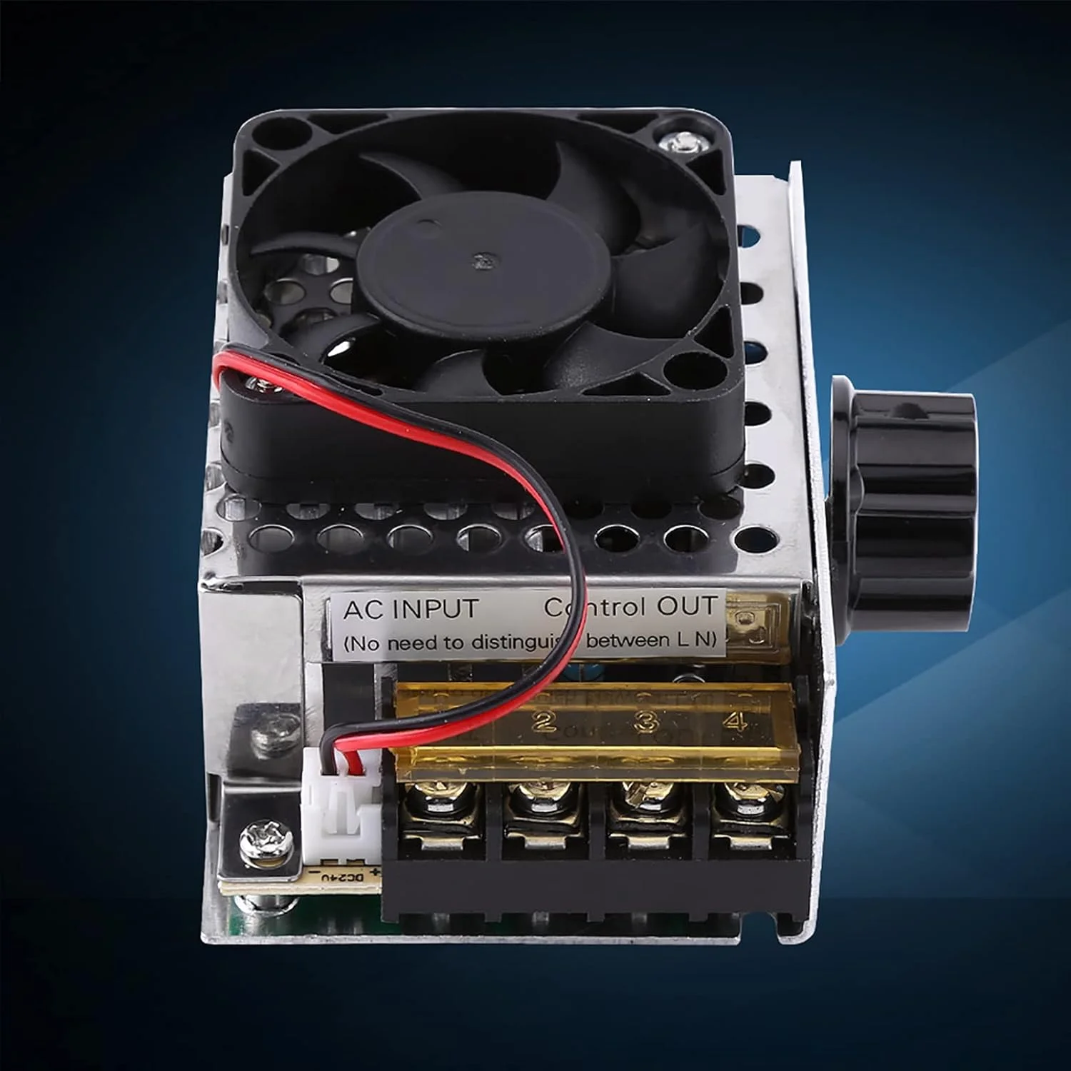 کنترلر SCR مدل OVAQUIXI، کنترل کننده سرعت موتور و دیمر دما با توان بالا AC 220V 4000W SCR به همراه فن برای لوازم برقی کنترلر SCR مدل OVAQUIXI، کنترل کننده سرعت موتور و دیمر دما با توان بالا AC 220V 4000W SCR به همراه فن برای لوازم برقی